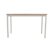 Table modulaire rectangulaire 120 x 60 chêne veiné / alu photo du produit