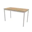 Table modulaire rectangulaire 120 x 60 chêne veiné / alu photo du produit