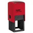 Timbre personnalisable Printy 4923 - Boîtier rouge - Encre noire - 30 x 30 mm - 5 lignes max photo du produit