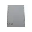 Jeu d'intercalaires imprimés alphabet PP gris recyclé -26 positions A4 photo du produit