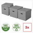 3 Bo&icirc;tes de rangement Home - Taille Cube - Gris - Esselte photo du produit