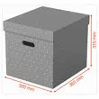 3 Bo&icirc;tes de rangement Home - Taille Cube - Gris - Esselte photo du produit