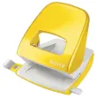 Perforateur blanc 2 trous color&eacute; 30 feuilles - Jaune - Leitz photo du produit