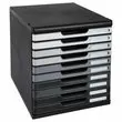 Module de classement 10 tiroirs Moduloglossy- Nuances de gris - EXACOMPTA photo du produit