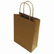 200 Sacs papier marron poignées torsadées grand format L32 x P15 x H42 cm photo du produit