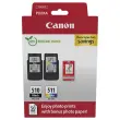2 Cartouches CANON PG510/CL511 noire et 3 couleurs photo du produit