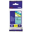 Ruban pour titreuse BROTHER TZE 741 18mm vert impression noir photo du produit