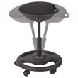 Tabouret ergonomique &agrave; bascule noir avec roulettes photo du produit