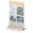 Pr&eacute;sentoir A5 recto/verso sur socle aluminium. photo du produit