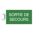 Panneau adhésif Sortie de Secours 20 cm - Vert photo du produit
