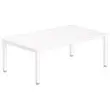 Table modulaire rectangulaire 200 x 120 blanc/blanc photo du produit