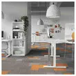 Bureau BERNE électrique 160 x 80 blanc/blanc boitier simple photo du produit