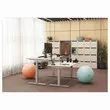 Bureau BERNE électrique 160 x 80 blanc/blanc boitier simple photo du produit