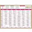 Calendrier banque  Or 14 mois -55 x 40,5 cm - Janvier &agrave; d&eacute;cembre - BOUCHUT GRANDREMY photo du produit