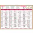 Calendrier banque  Or 14 mois -55 x 40,5 cm - Janvier &agrave; d&eacute;cembre - BOUCHUT GRANDREMY photo du produit