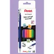 6 Stylos encre gel Mattehop - Pointe large 1 mm - Couleurs vives - Pentel photo du produit