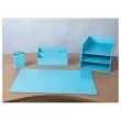 Corbeille &agrave; courrier carton - aquarel bleu clair - Exacompta photo du produit