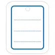 1000 Etiquettes perforées cadre et lignes bleus 30x37 mm 1000étiq/boîte photo du produit