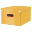 Boîte de rangement Cosy avec couvercleMed jaune photo du produit