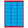 Boite de 100 Planches d'étiquettes L63,5xH38,1 mm 2100 étiq/ boîte, bleu vif photo du produit