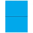 100 Planches d'étiquettes L210xH148,5 mm 200 étiq/ boîte, bleu vif photo du produit