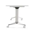 Table rabattable 120x70 blanc/alu montée photo du produit