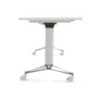 Table rabattable 150x70 blanc/alu mont&eacute;e photo du produit