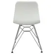 2 Chaises UXSTEEL 2, 4 pieds chrom&eacute;s assise blanche mont&eacute;es photo du produit