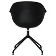 2 Fauteuils MOON Pivotants, 4 pieds noirsassise noire montés photo du produit