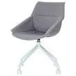 2 Chaises LUGE pivotantes &agrave; roulettes, 4pieds gris  assise gris mont&eacute;es photo du produit