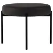 Pouf Rond GAIA D37 pieds noirs simili cuir monté photo du produit