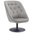 Fauteuil SCOOP pivotant 1 pied noir tissu gris photo du produit