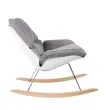 Fauteuil à bascule LAZY tissu gris monté photo du produit