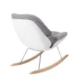 Fauteuil à bascule LAZY tissu gris monté photo du produit