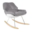 Fauteuil à bascule LAZY tissu gris monté photo du produit