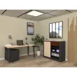 Bureau BORDEAUX 160 x 80 érable - pieds anthracite monté photo du produit