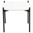 Table basse MEET 50 x 50 Blanc pieds noirs mont&eacute;e photo du produit