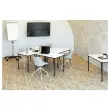 Table roulante FEX OFFICE 116 x 50 cm Blanc pieds noirs photo du produit