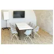 Table roulante FEX OFFICE 116 x 50 cm Blanc pieds noirs photo du produit