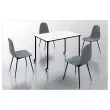 Table roulante FEX OFFICE 116 x 50 cm Blanc pieds noirs photo du produit