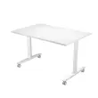 Table rabattable 120 x 80 x 74,1 cm sur roulettes - Blanc/aluminium photo du produit