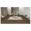 Table basse unie upcyclée beige montée photo du produit