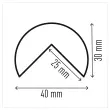 Profil&eacute; de protection d'angles en mousse polyur&eacute;thane C25R photo du produit