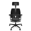 Siège DUO BACK ergonomique synchrone noir monté photo du produit