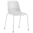 Chaise polypro blanche 4 pieds blanc photo du produit