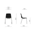 Chaise polypro blanche 4 pieds blanc photo du produit