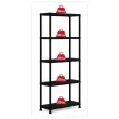 Etag&egrave;re &ndash; L 75 cm &ndash; 5 rayonnages &ndash; Noir photo du produit
