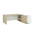 Bureau BARI Retour gauche 180 cm ch&ecirc;nestructur&eacute; / blanc mont&eacute; photo du produit