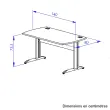 Bureau BREST 140 cm chêne du bocage anthracite pieds en métal monté photo du produit