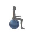 Ballon assise ergonomique &ndash; &Oslash; 65 cm &ndash; Bleu &ndash; Alba photo du produit